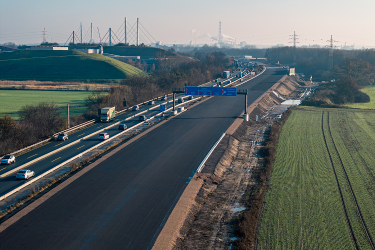 A40 construction site in Duisburg